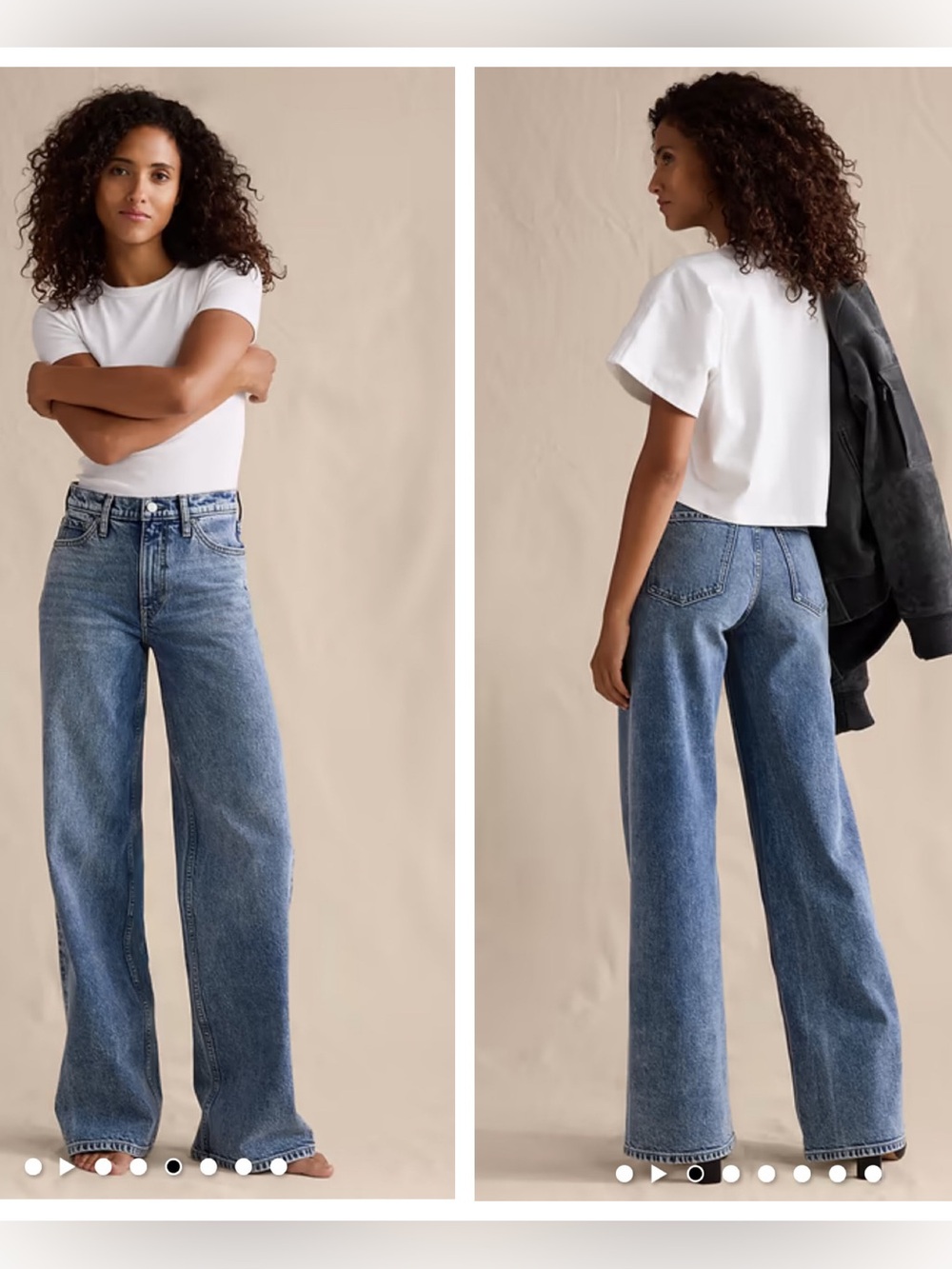 NWT Banana Republic Icon high rise wide leg jean light wash 31